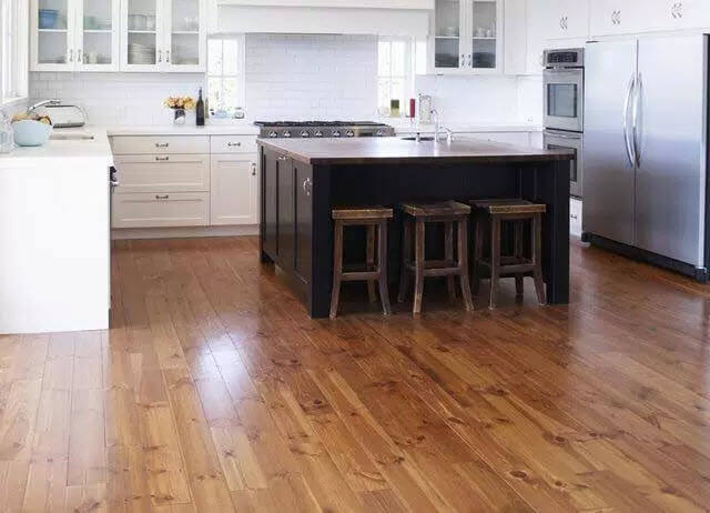 Wooden flooring for the kitchen